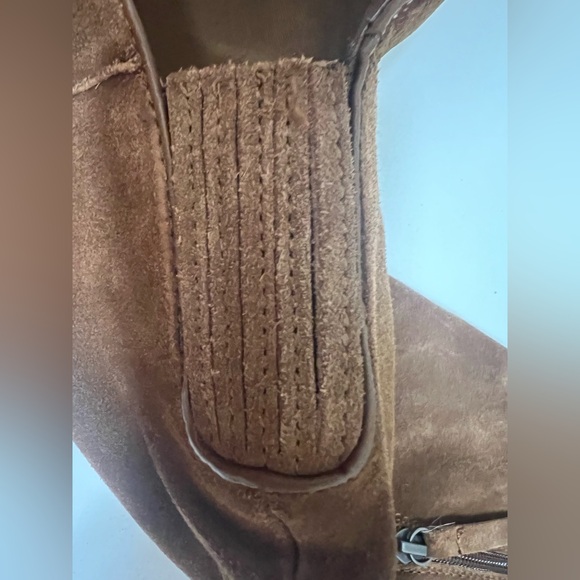 Dolce Vita Cognac Suede Over the Knee Heeled Boots - Picture 5 of 7